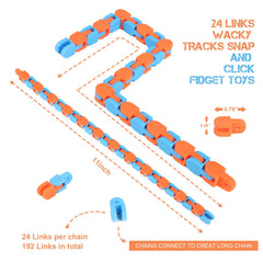 Abodhu wacky tracks close-up showing 24-link pivot play.