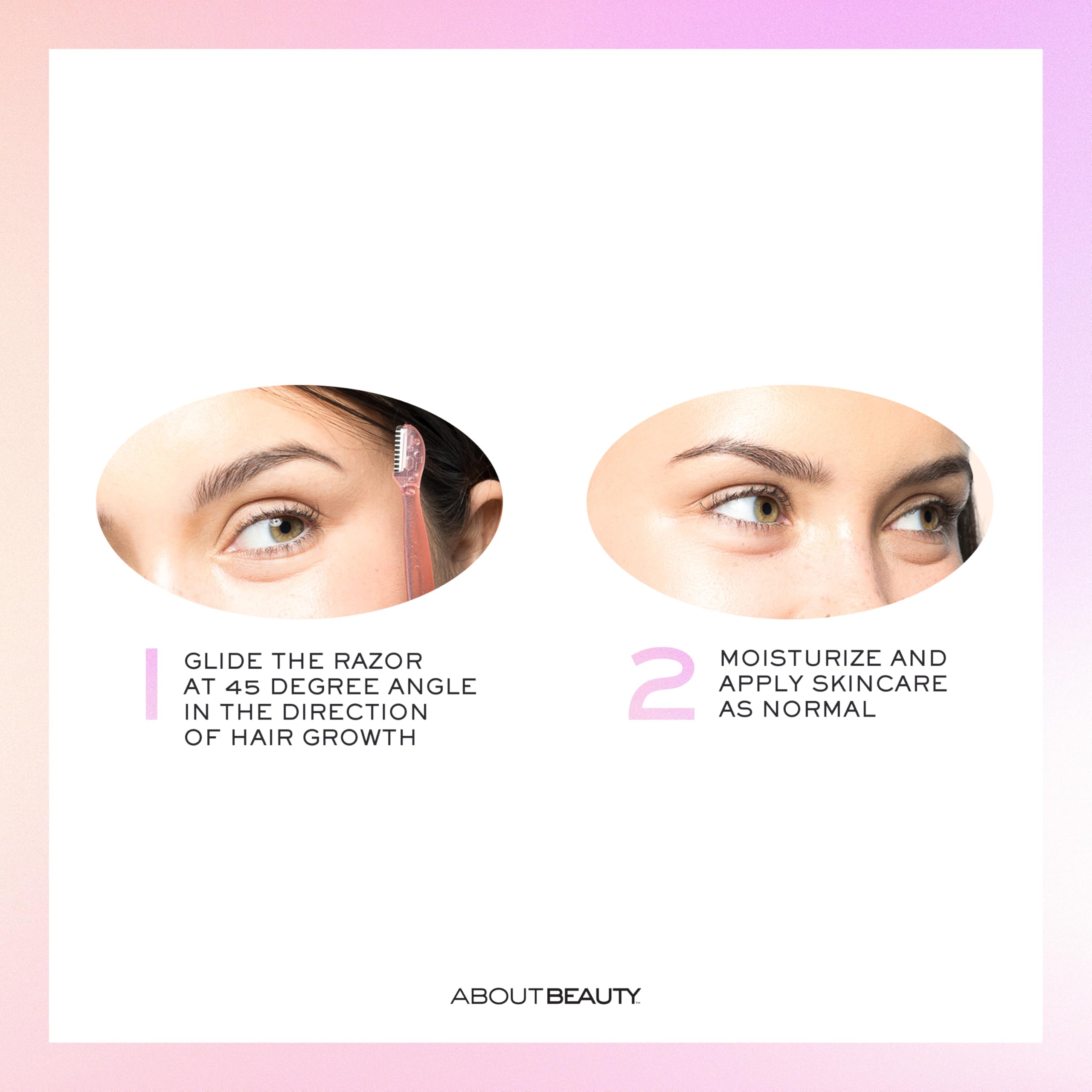About Face compact folding design for discreet storage