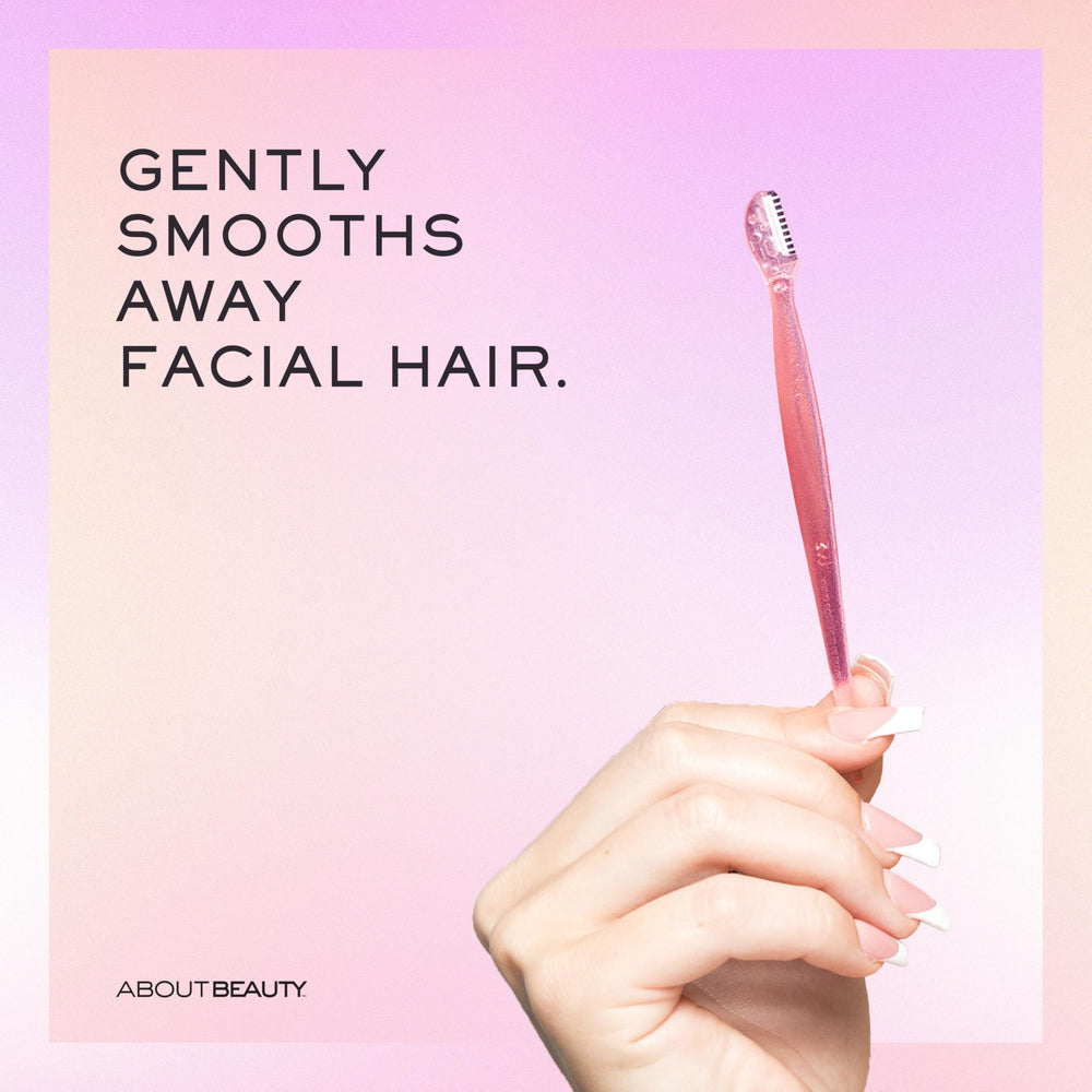 About Face facial razor close-up blades for precise exfoliation
