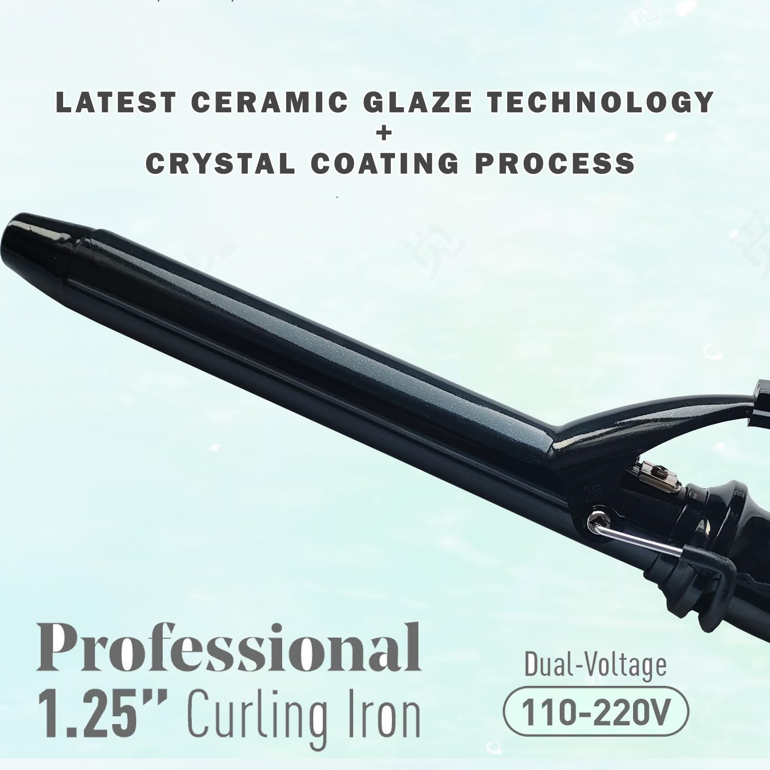 abp ceramic-coated curling iron provides even heat and reduced frizz