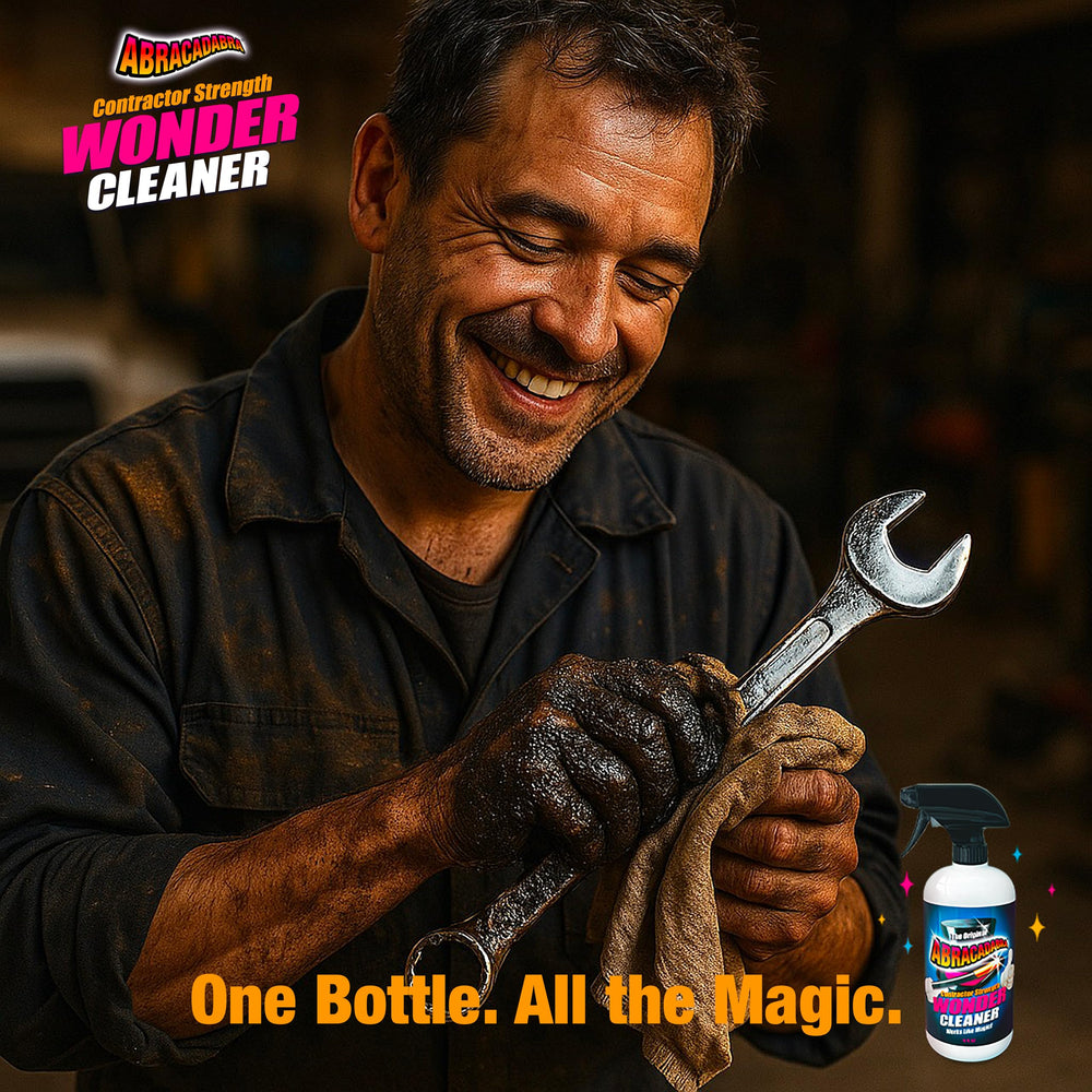 Abracadabra Contractor Strength Wonder Cleaner tackles grill grease with ease.