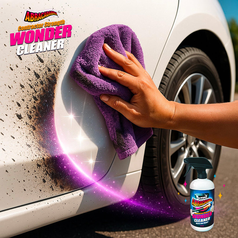 Abracadabra Contractor Strength Wonder Cleaner on metal surfaces delivers professional-grade removal.