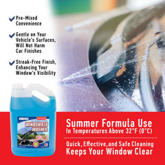 ABRO removes bugs with strong windshield cleaner action across glass surface