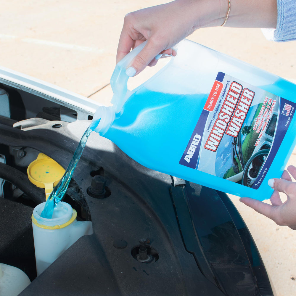 ABRO ready-to-use windshield fluid enables quick top-offs during trips