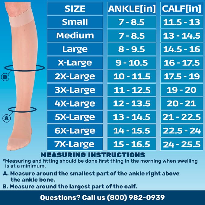 Absolute Support Sheer Compression Socks for Women calf-detail, even leg support with reinforced knit