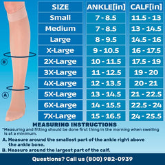 Absolute Support Sheer Compression Socks for Women calf-detail, even leg support with reinforced knit