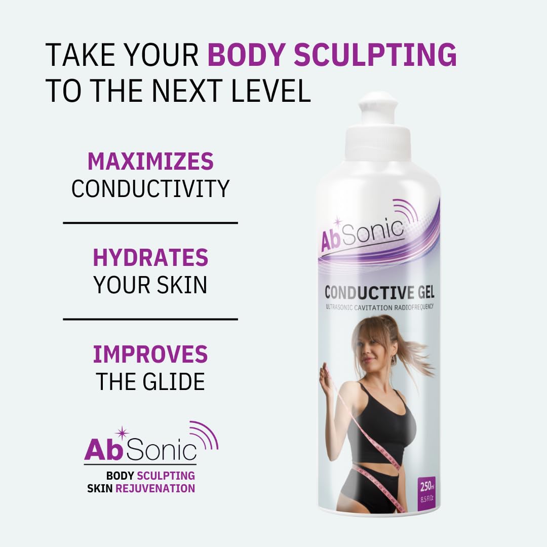 Absonic Cavitation Gel applied during treatment for smooth energy transfer.