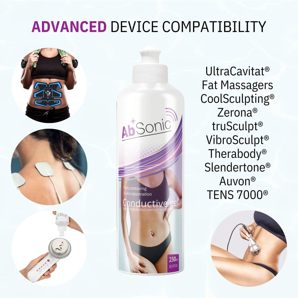 Absonic conductive gel paraben-free label highlighting safe composition
