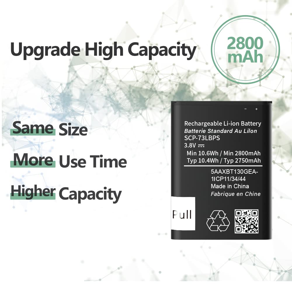 Abtter SCP-73LBPS battery side profile, high-capacity design for longer standby