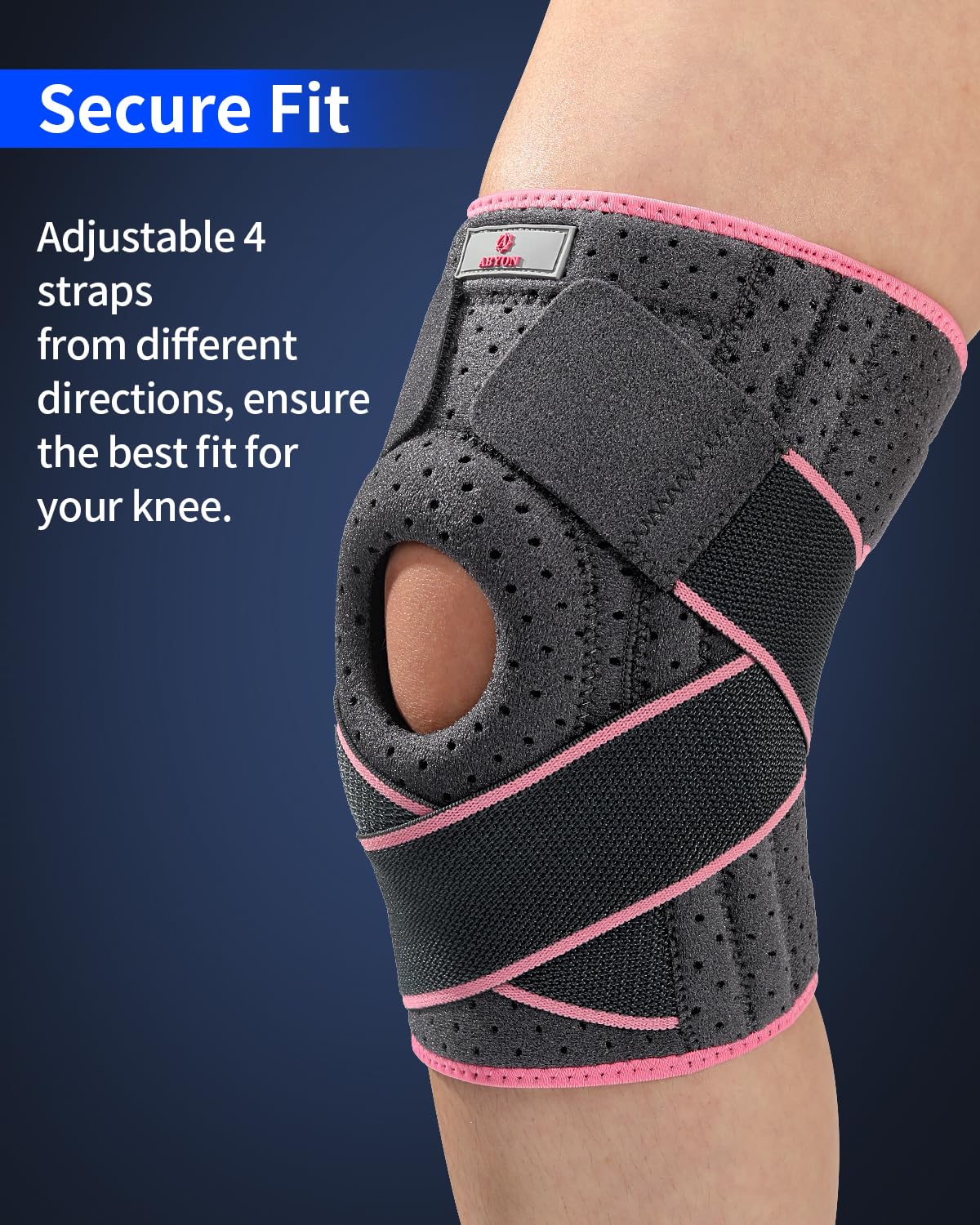 ABYON knee brace side stabilizers enhancing stability during activity