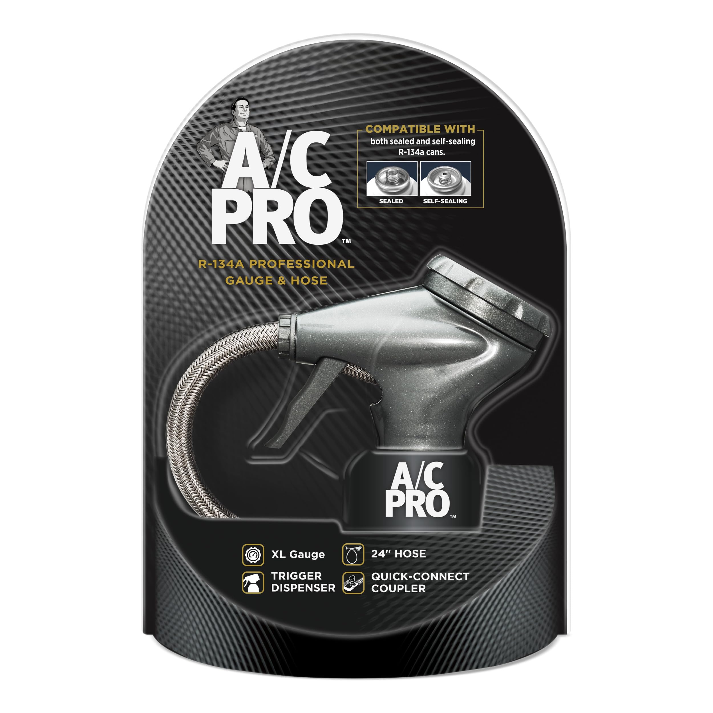 A/C Pro InterDynamics gauge with a large dial for precise charging