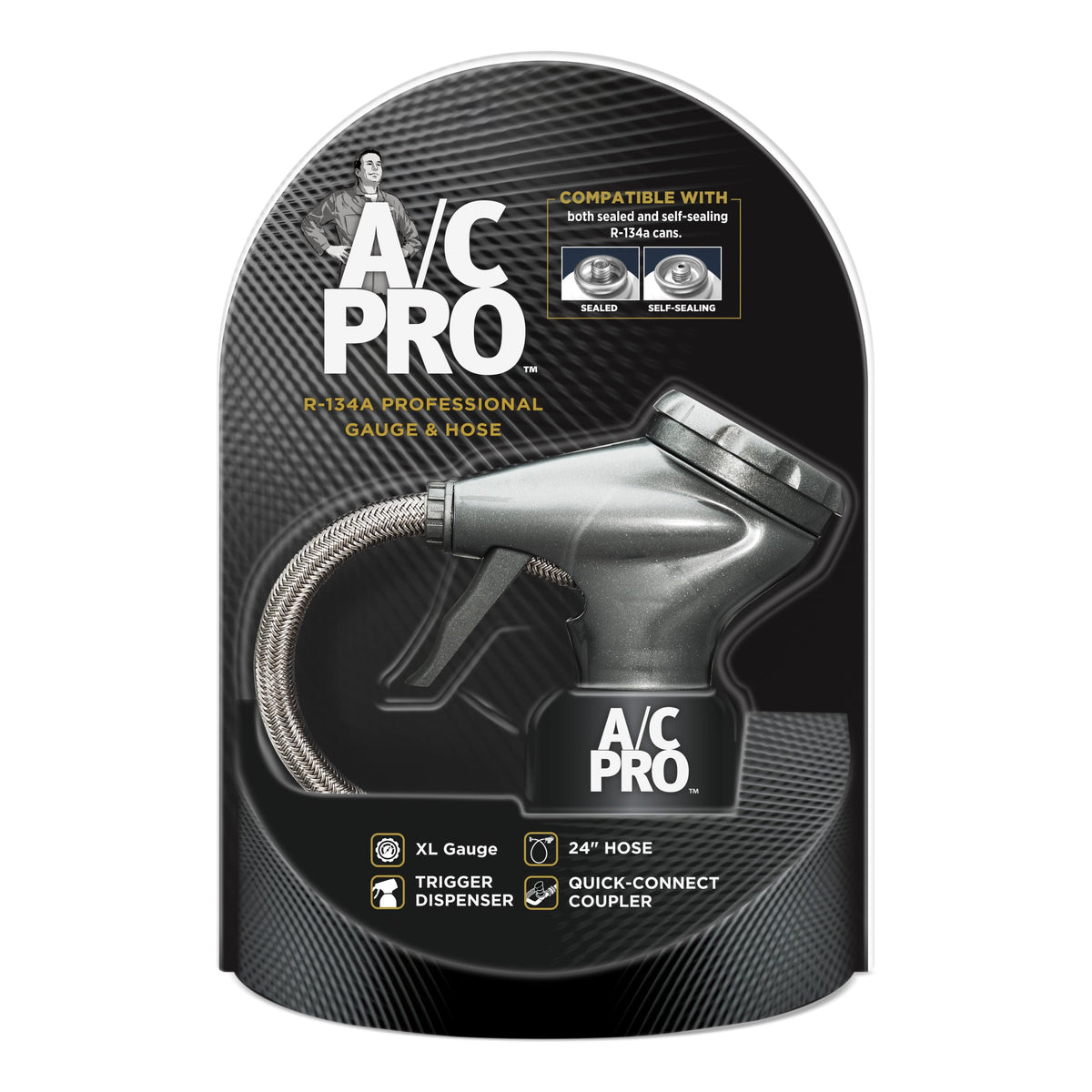 A/C Pro InterDynamics gauge with a large dial for precise charging
