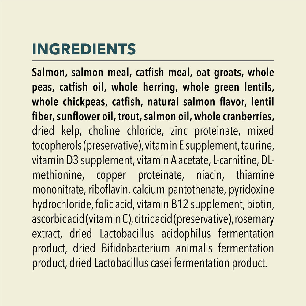 ACANA Bountiful Catch digestive health probiotics graphic suggests gut-friendly nutrition