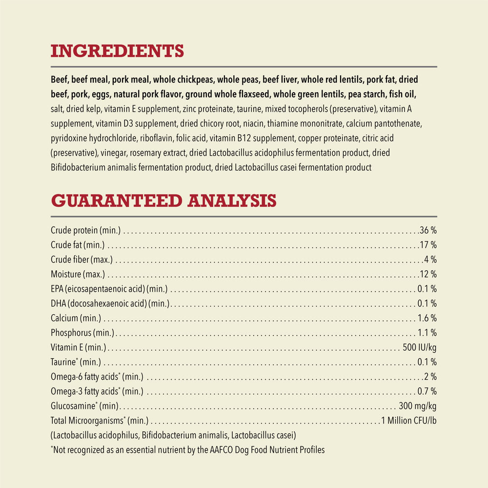 ACANA Butcher’s Favorites plant protein blend with chickpeas peas lentils