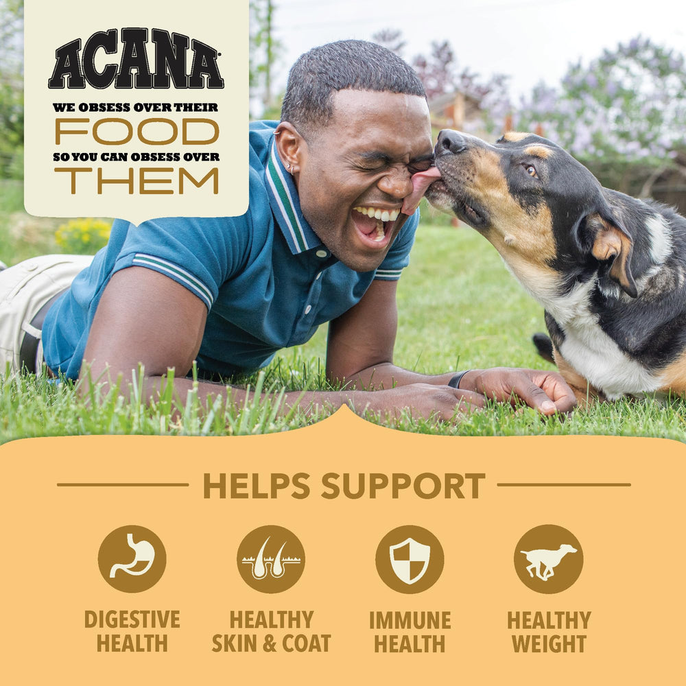 ACANA eggs visible in the mix provide nutritious protein.