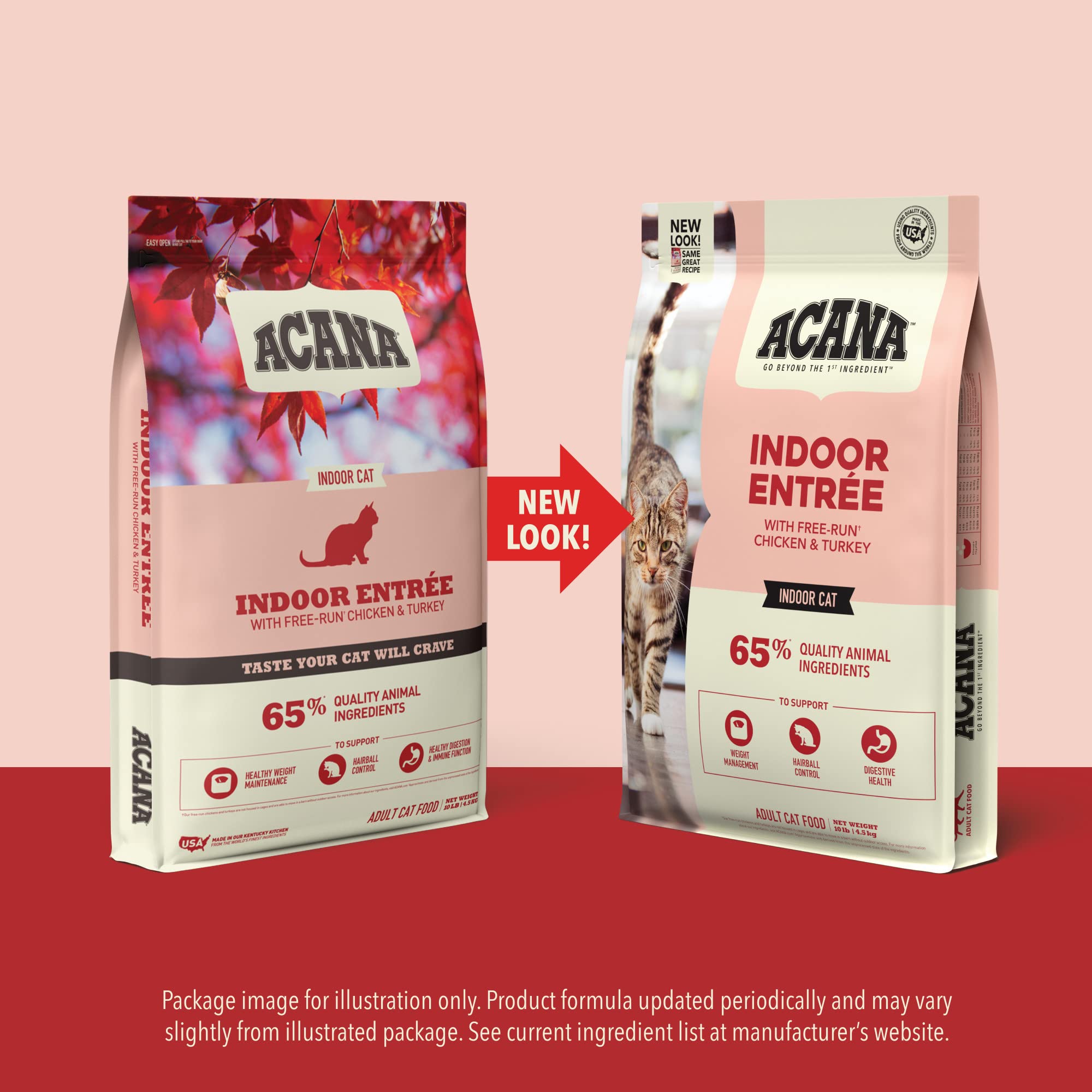 ACANA Indoor Entree fiber sources like oat groats and miscanthus hint at hairball control