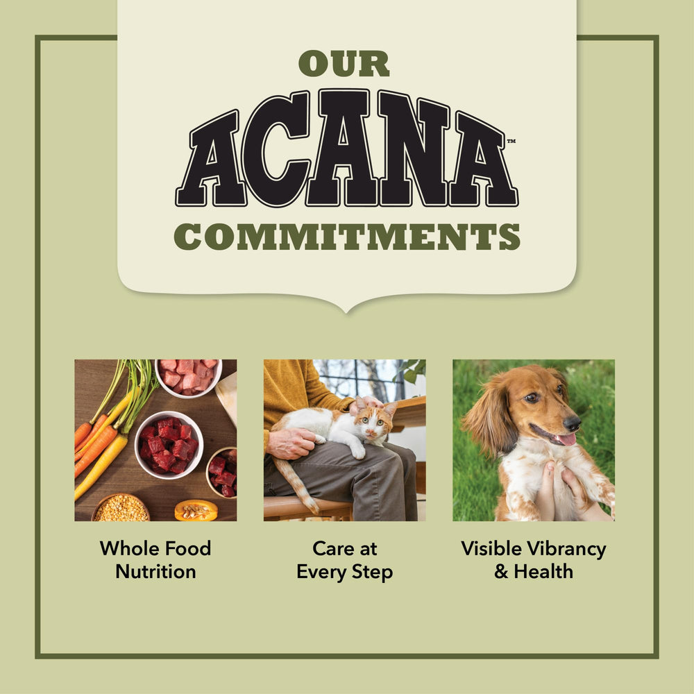 Serving bowl moment with ACANA Meadowlands kibble