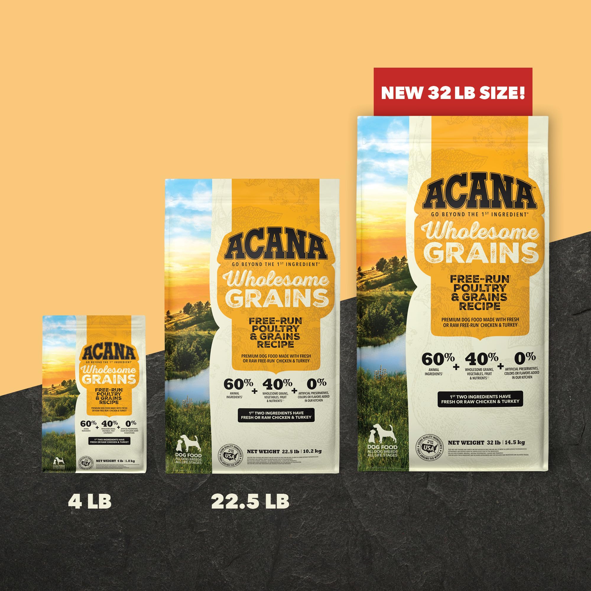 ACANA prebiotics and probiotics promote healthy gut-friendly nutrition.