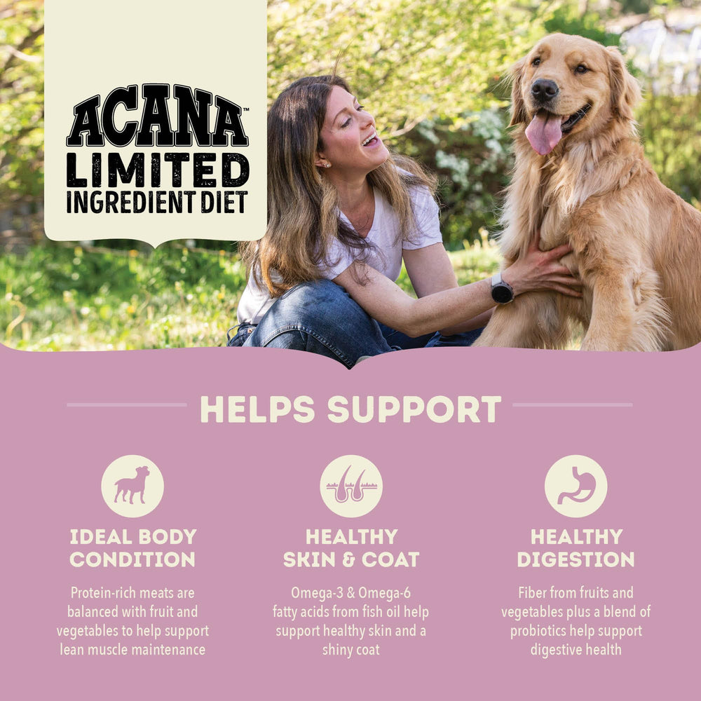ACANA Singles whole fruits and vegetables blend for balanced daily nutrition