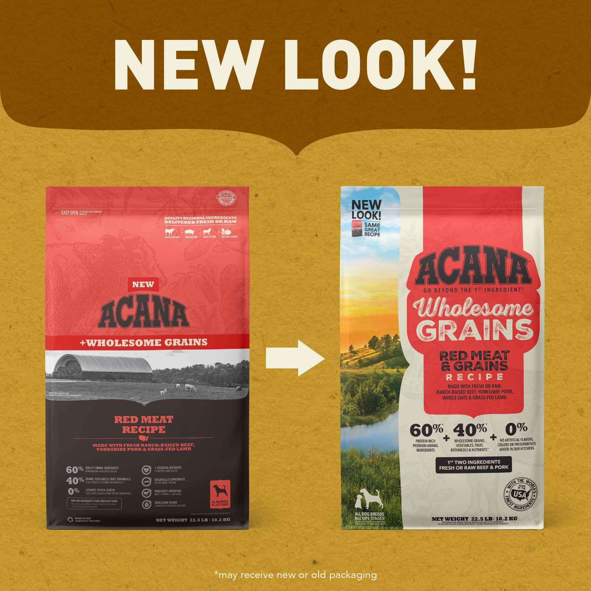 ACANA Wholesome Grains no artificial flavors colors or preservatives.