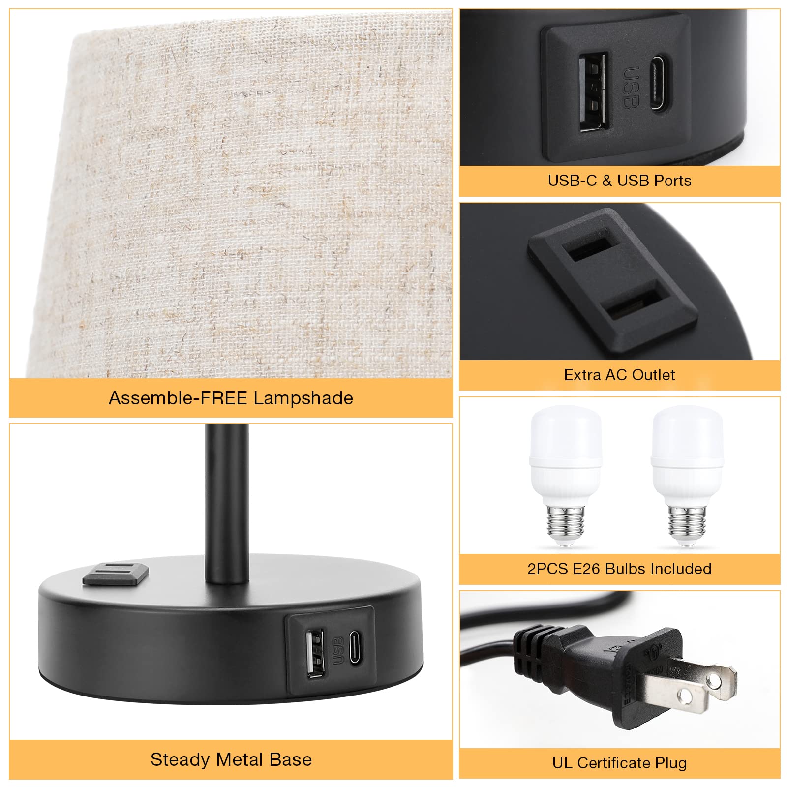 Acaxin black finish complements modern bedrooms and guest rooms.