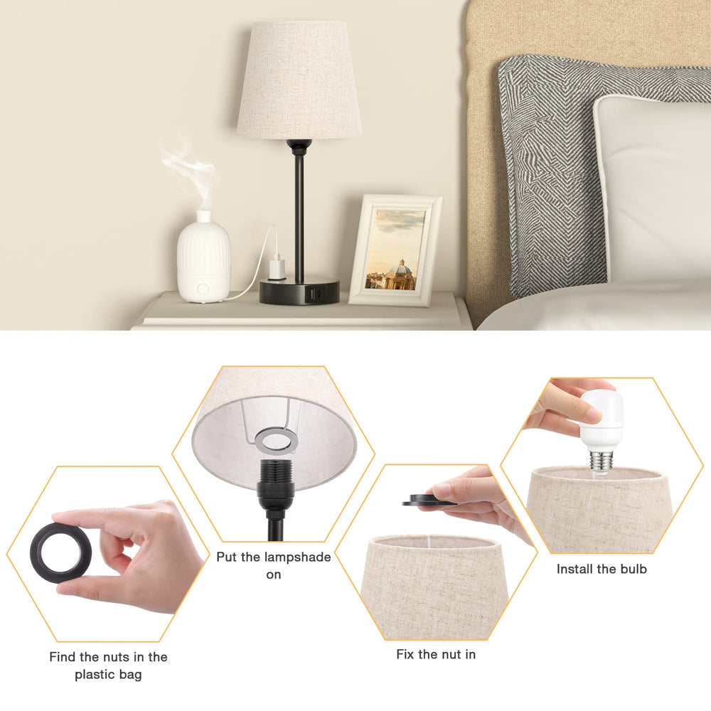 Acaxin compact design fits narrow nightstands and desks.