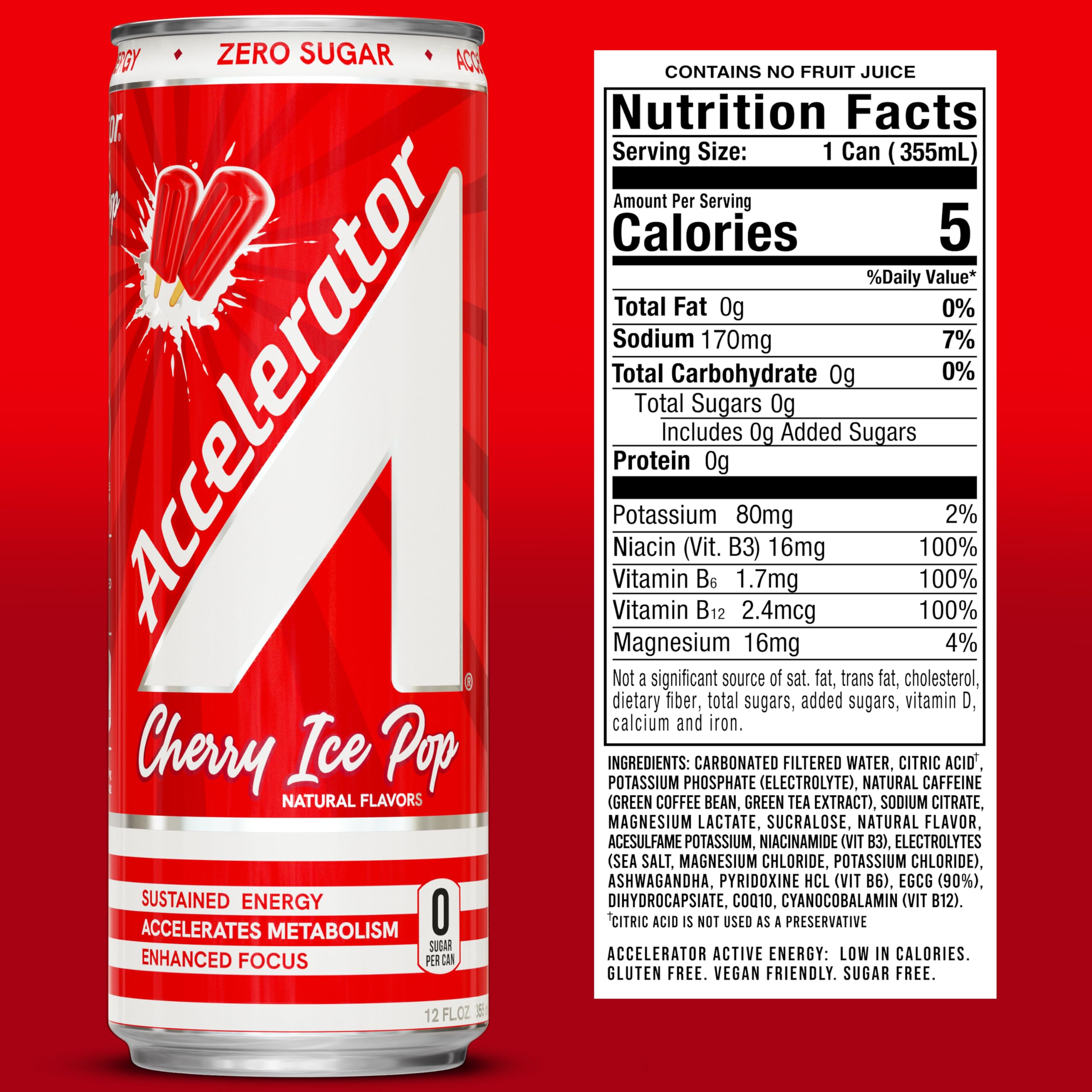 ACCELERATOR Green Coffee Bean caffeine source boosts alertness without crash.
