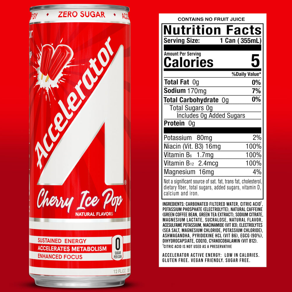 ACCELERATOR Green Coffee Bean caffeine source boosts alertness without crash.