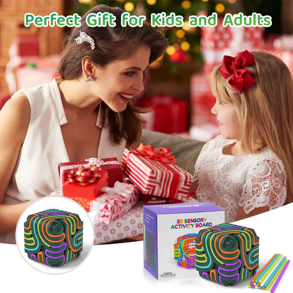 Accevo 3D Sensory Activity Board color palette highlights five color options.