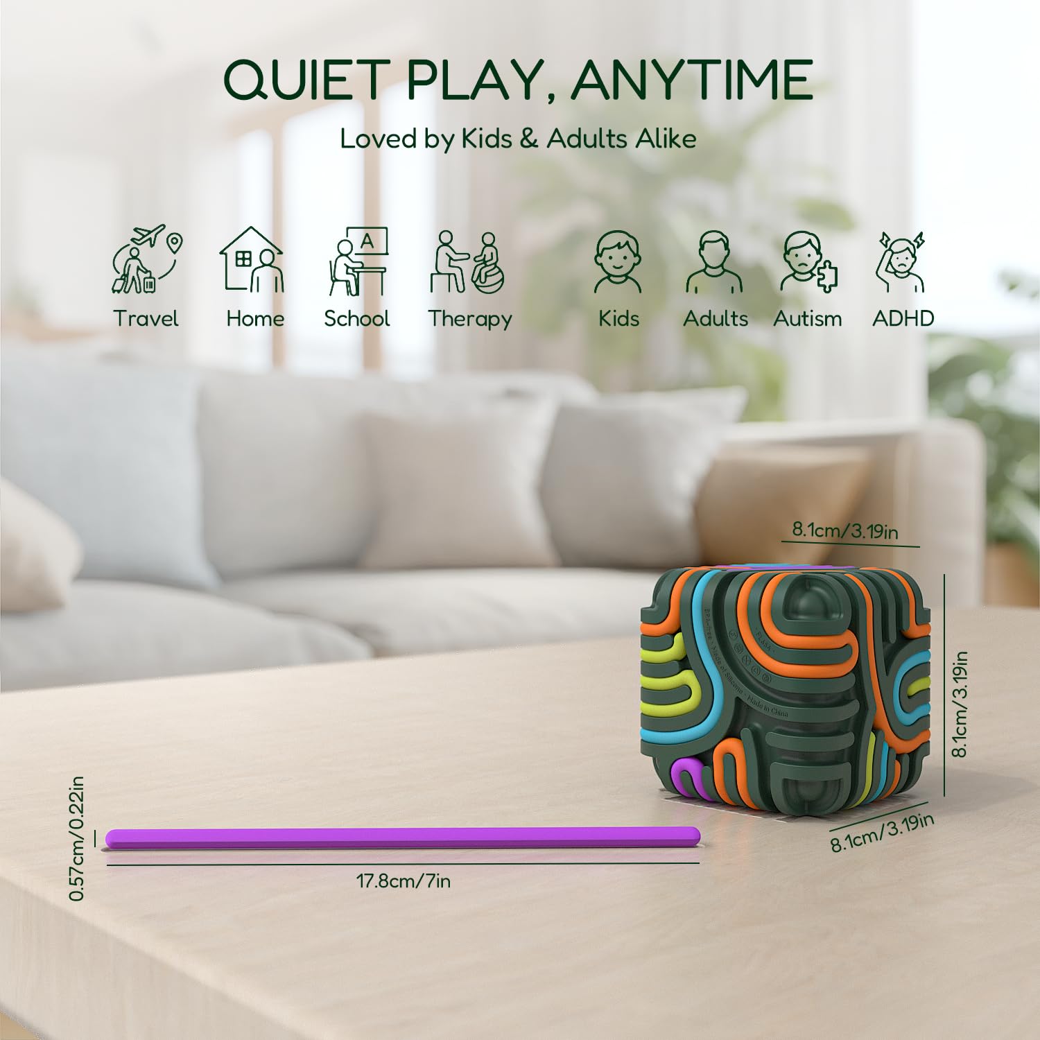 Accevo 3D Sensory Activity Board durable materials underline long-lasting play.