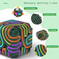 Accevo 3D Sensory Activity Board silicone detail shows soft texture and durability for frequent use.