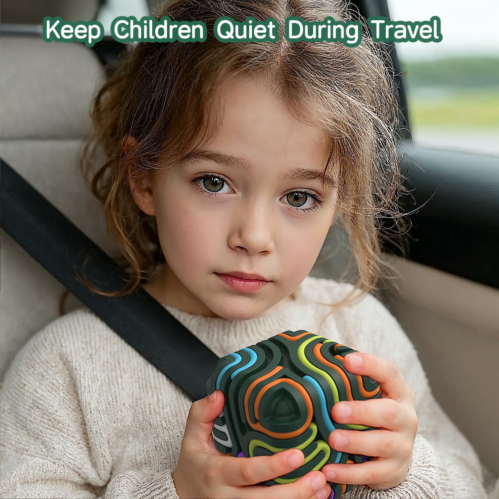 Accevo 3D Sensory Activity Board travel use shows quiet, on-the-go calm companion.