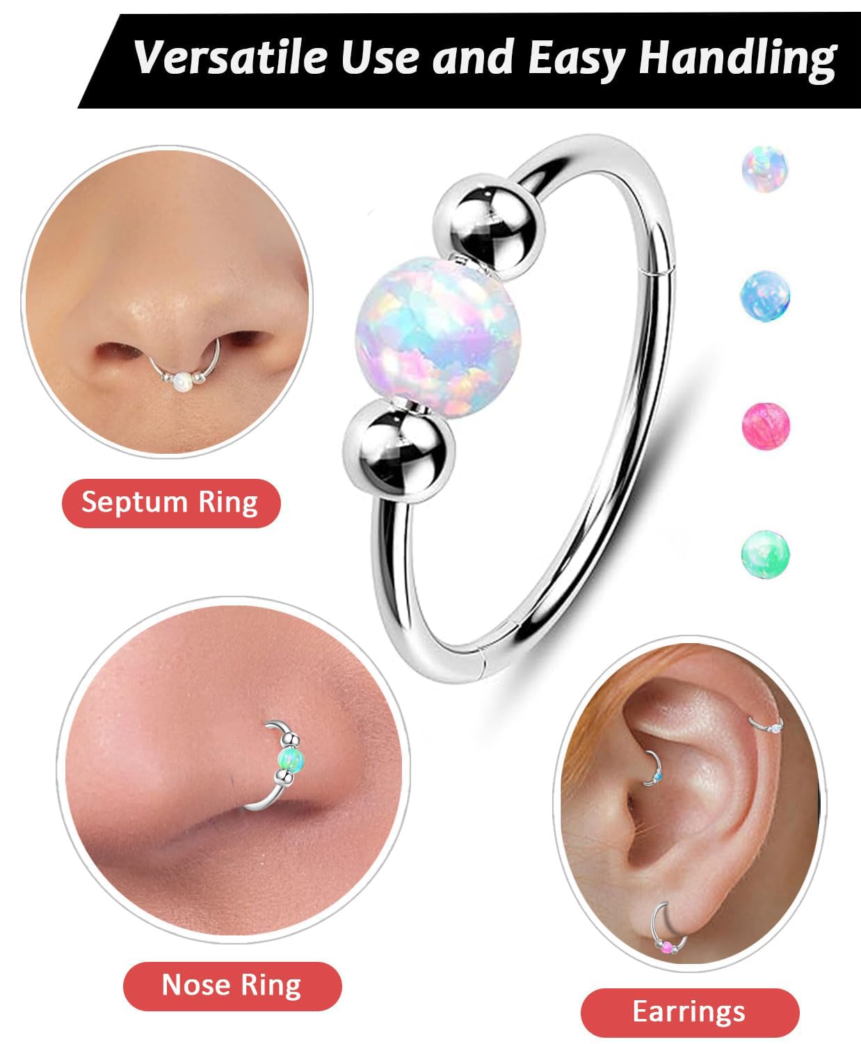 Accirrch seamless hinge cartilage earring delivers secure, comfortable fit.