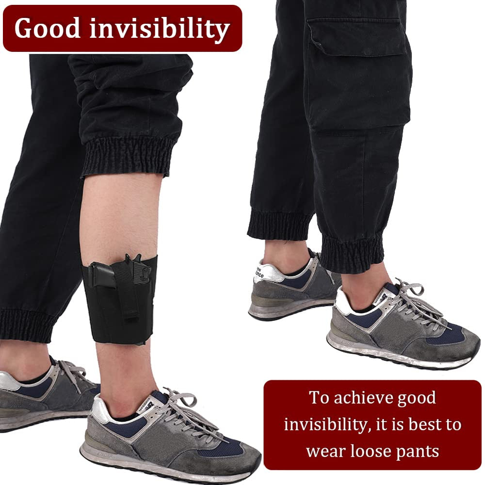Ambidextrous Accmor ankle holster supports right or left-hand draw