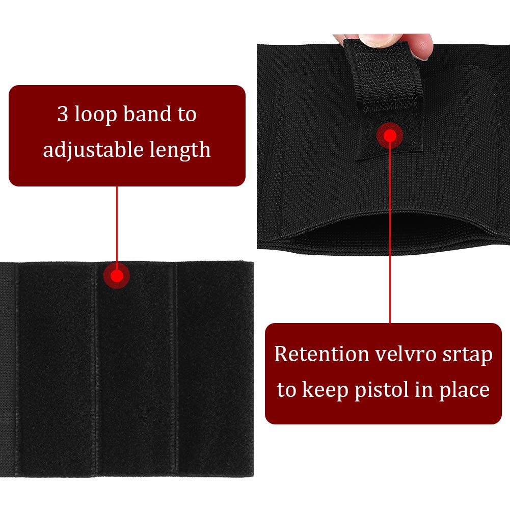 Retention strap on Accmor holster keeps pistol secure during movement