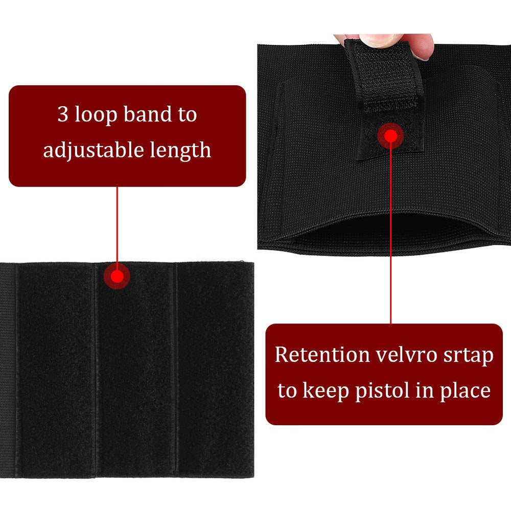 Retention strap on Accmor holster keeps pistol secure during movement