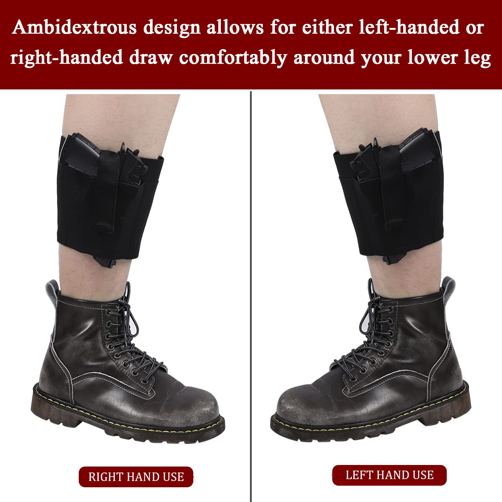 Accmor ankle holster with Velcro adjustment for a secure, customizable fit