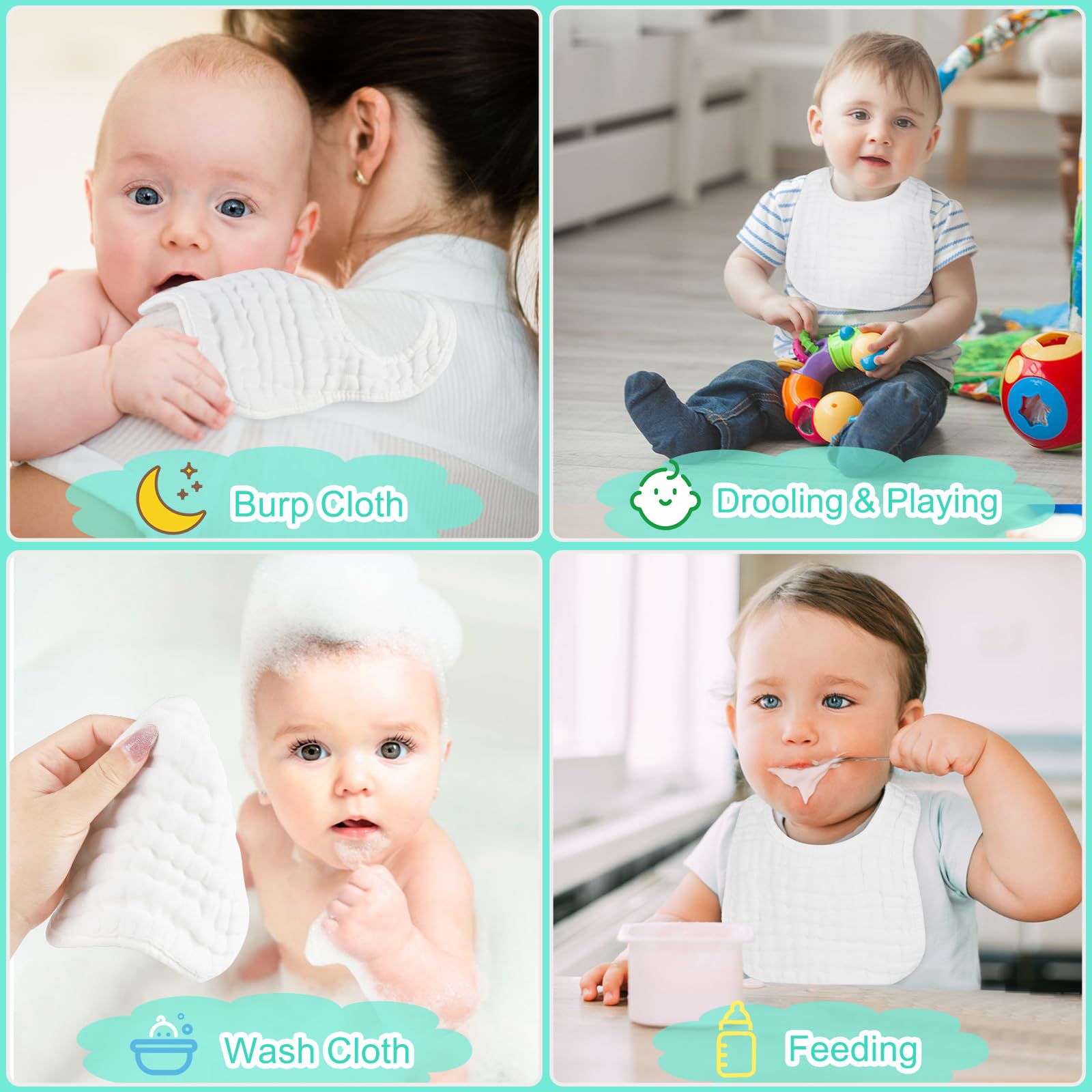 Accmor gift-ready bibs pack ideal for baby showers