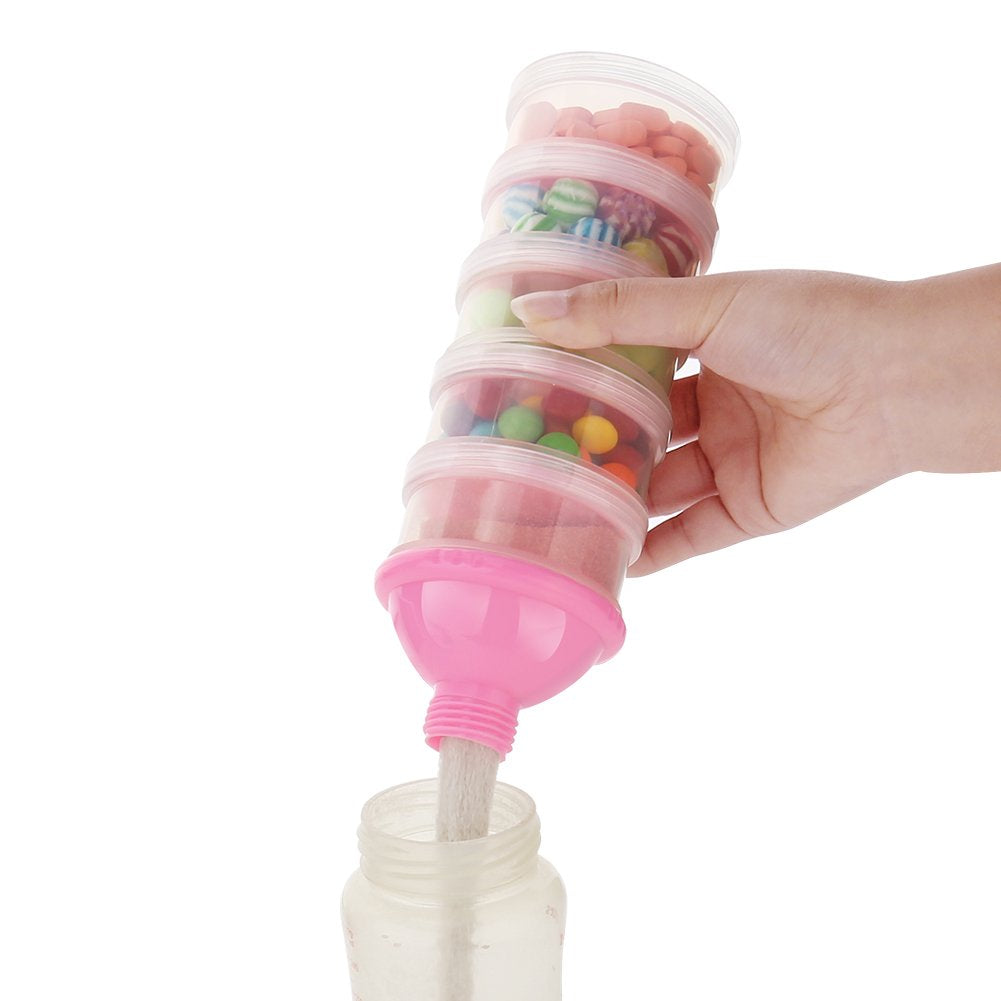 Accmor five-layer capacity supports pre-measured portions and organized servings.