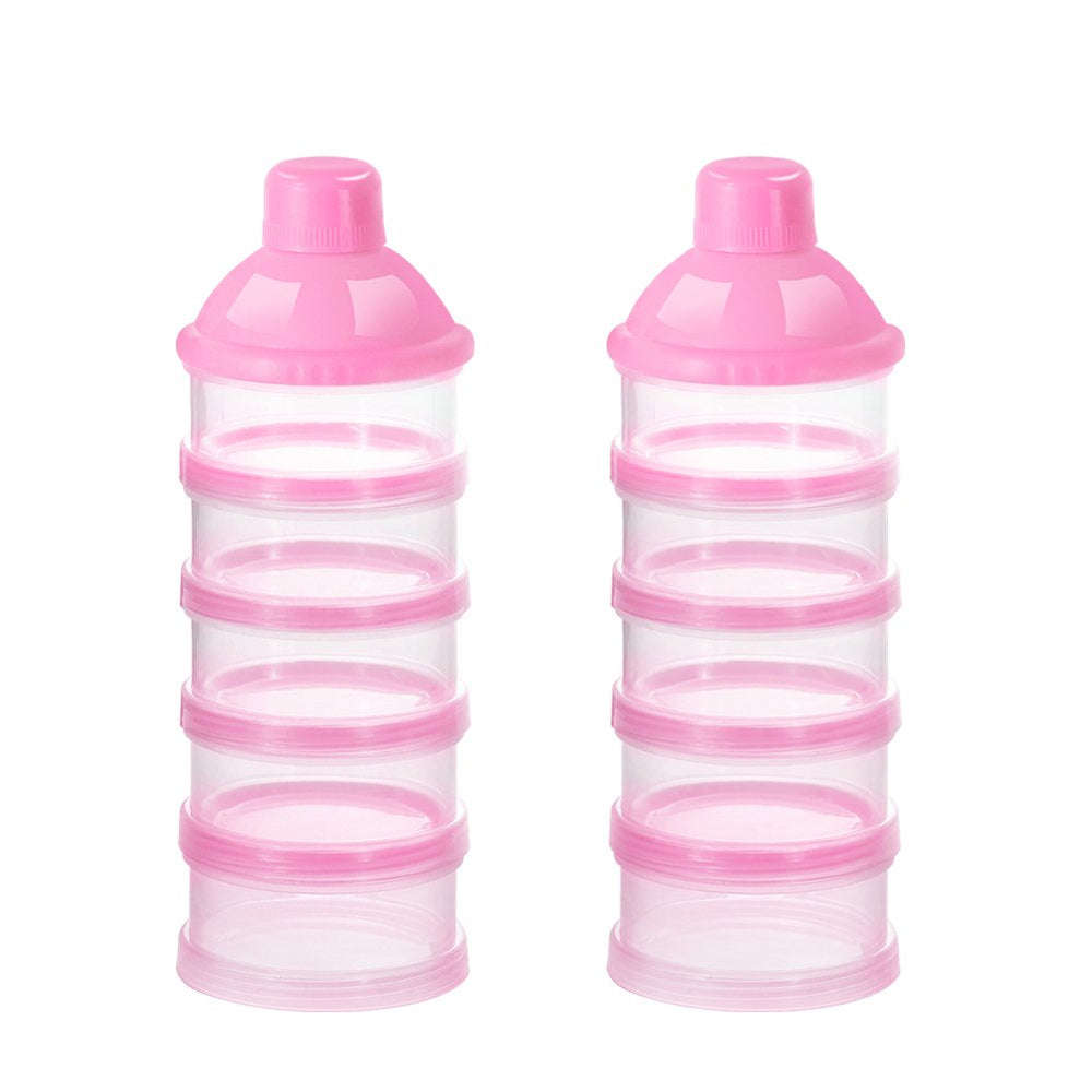 Accmor formula dispenser on the go with five compartments for pre-measured powder.