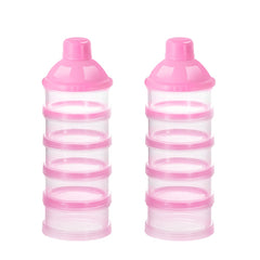 Accmor formula dispenser on the go with five compartments for pre-measured powder.
