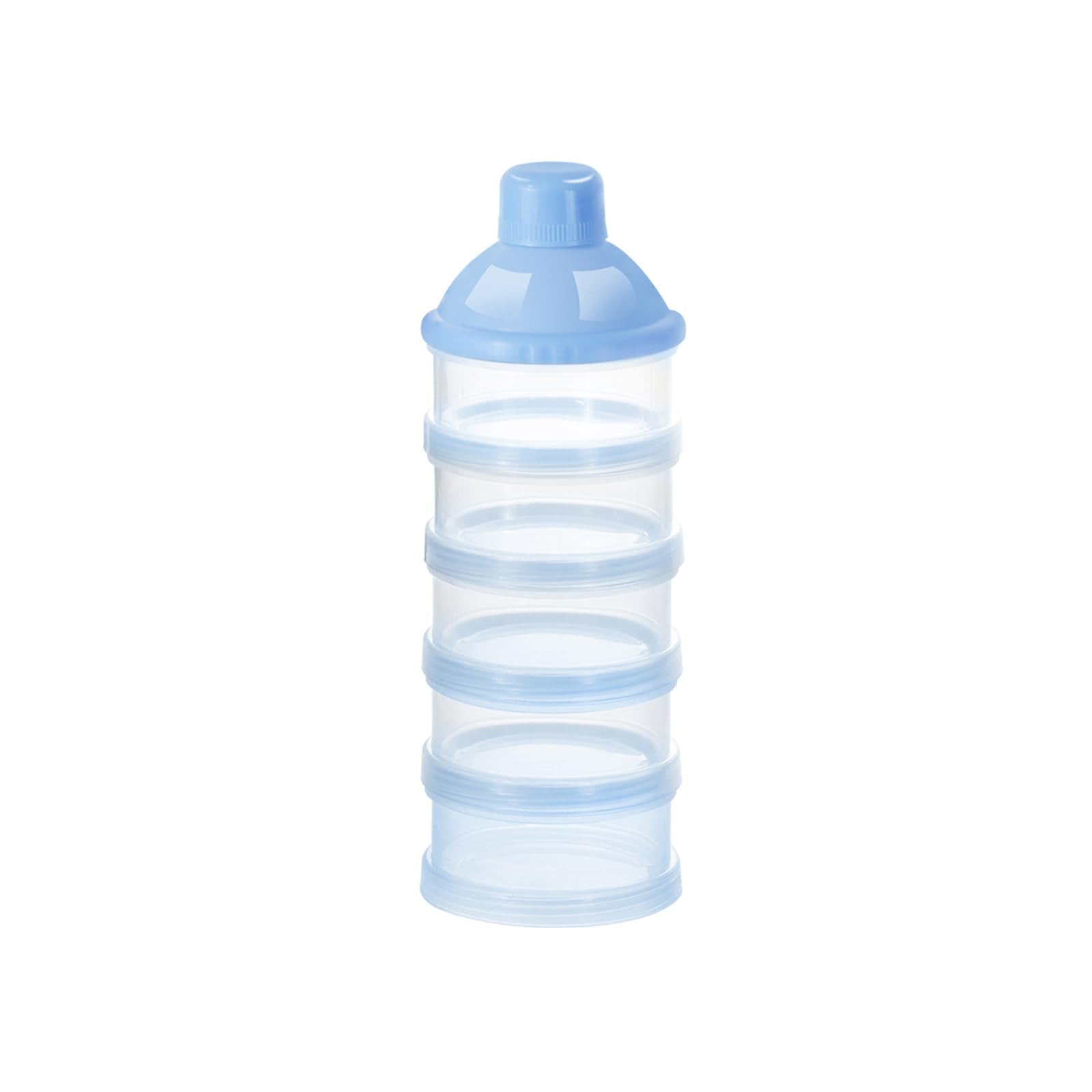 Accmor Formula Dispenser with stacked compartments for pre-measured portions on the go.