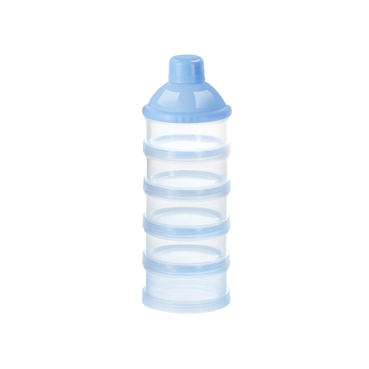 Accmor Formula Dispenser with stacked compartments for pre-measured portions on the go.
