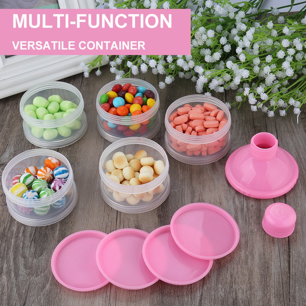 Accmor stackable compartments organize baby snacks for on-the-go meals.