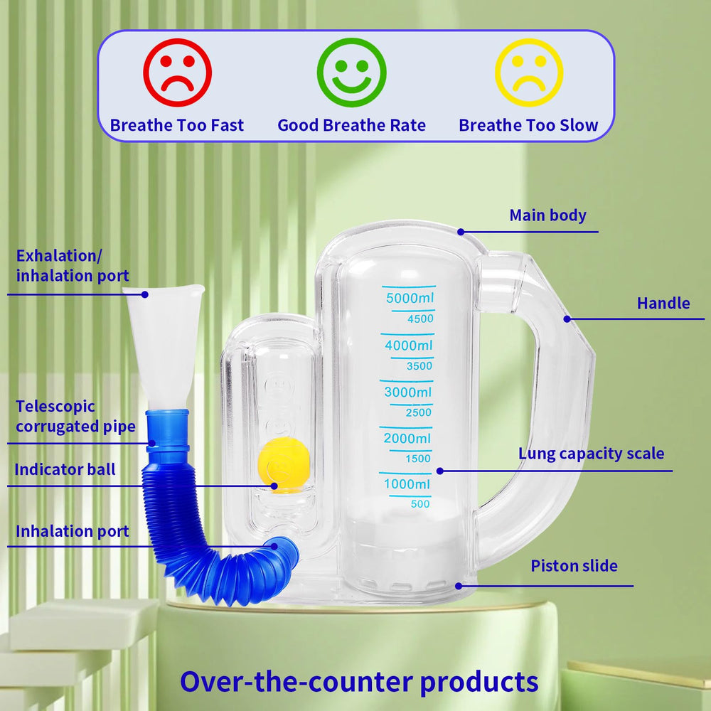 ACCREST adult-use scene with the spirometer ready for solo practice