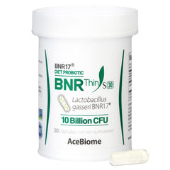 AceBiome BNRThin S30 bottle front shows 10 Billion CFU for daily gut balance
