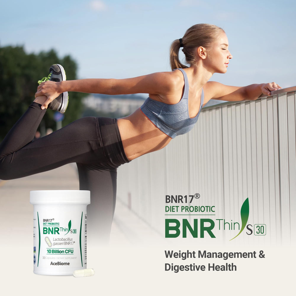 AceBiome BNRThin S30 bottle with label highlights 10B CFU guaranteed