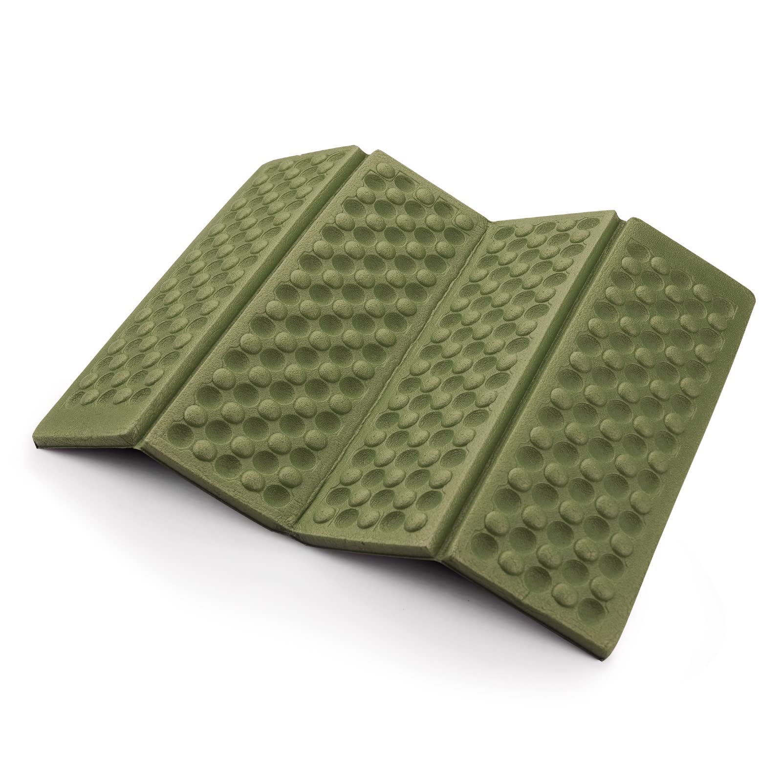 AceCamp Sitting Pad open on rocky ground provides comfortable seating on uneven trails.
