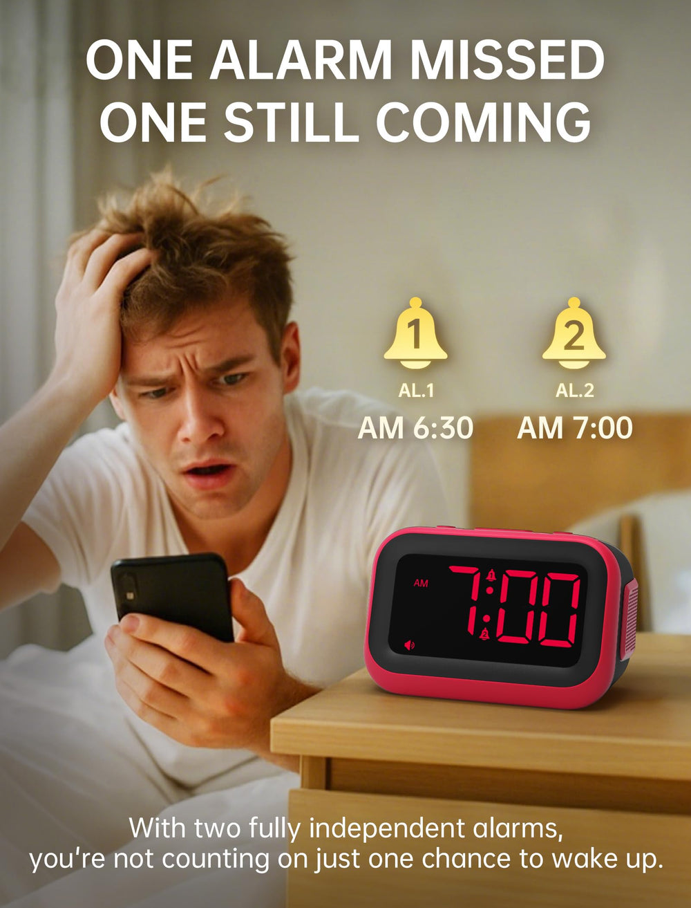 Acedeck alarm memory backup preserves settings during outages
