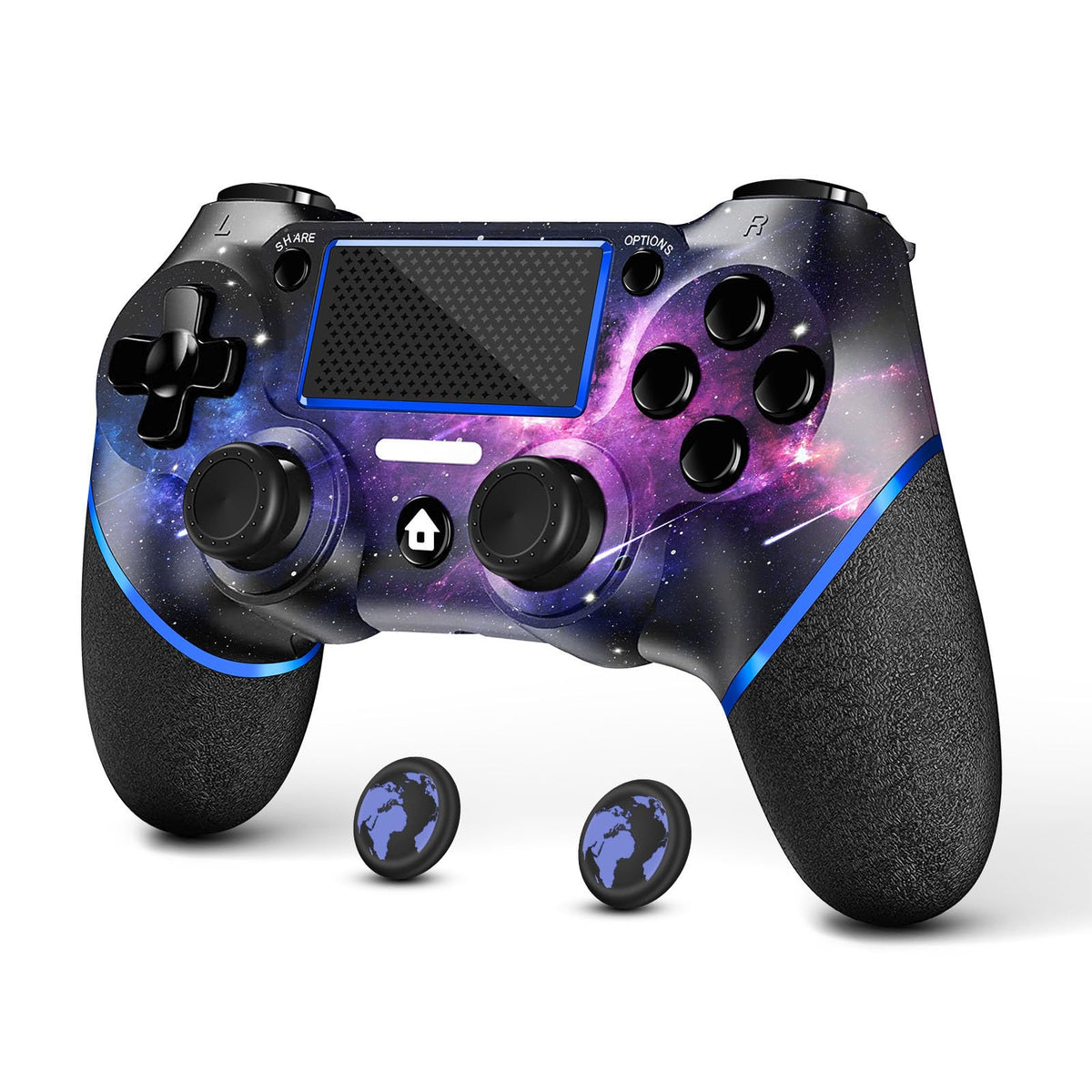 AceGamer Galaxy controller frontal view with smooth design for comfortable gaming sessions.